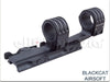 Blackcat 30/35mm QD Extension Dual Rifle Scope Mount (Black)