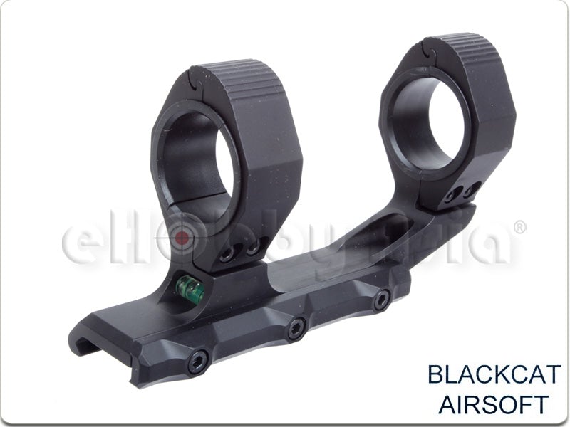 Blackcat 25/30mm Short Exteneded Dual Scope Mount (Black)