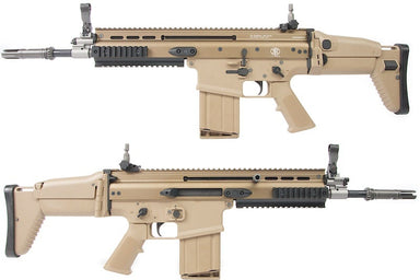 Cybergun (WE) SCAR-H Series Airsoft Gas Blow Back GBB Rifle (Tan)