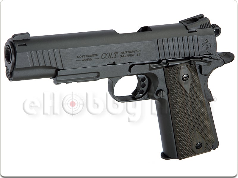 CYBERGUN COLT 1911 Rail CO2 GBB Pistol (Black)