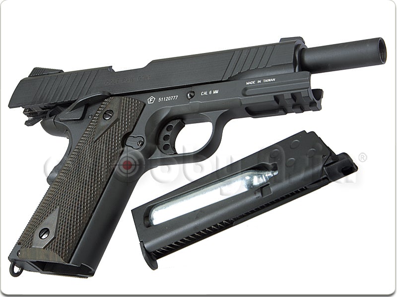 CYBERGUN COLT 1911 Rail CO2 GBB Pistol (Black)