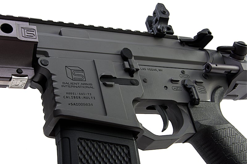 EMG (G&P) Salient Arms Licensed GRY M4 CQB Airsoft AEG with (PDW Stock/ Gray)