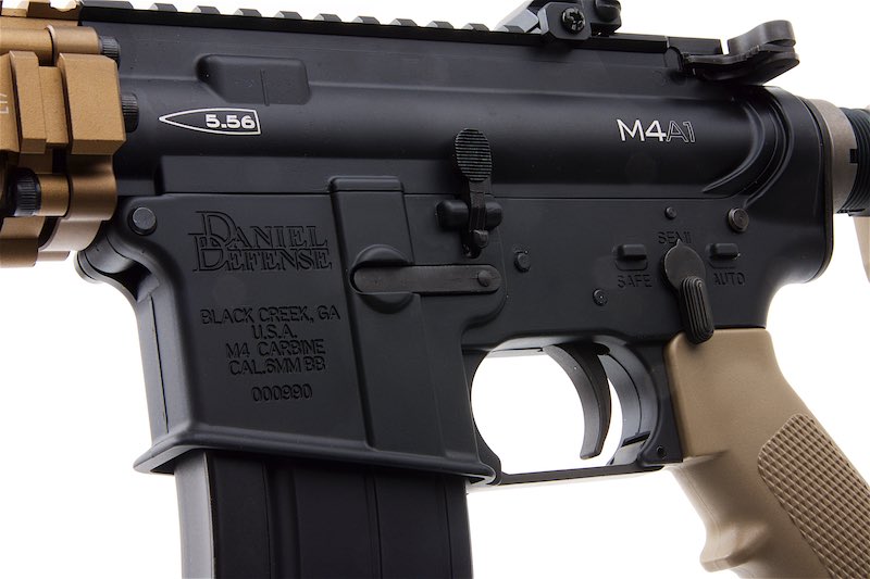 EMG (King Arms) Colt Licensed Daniel Defense 12.5" M4A1 SOPMOD Block2 Airsoft GBB Rifle (BK/ DE)