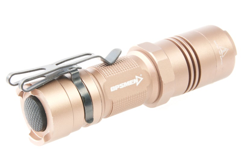 OPSMEN FAST 302 Backup Tactical Flashlight (400 Lumen/ Tan)