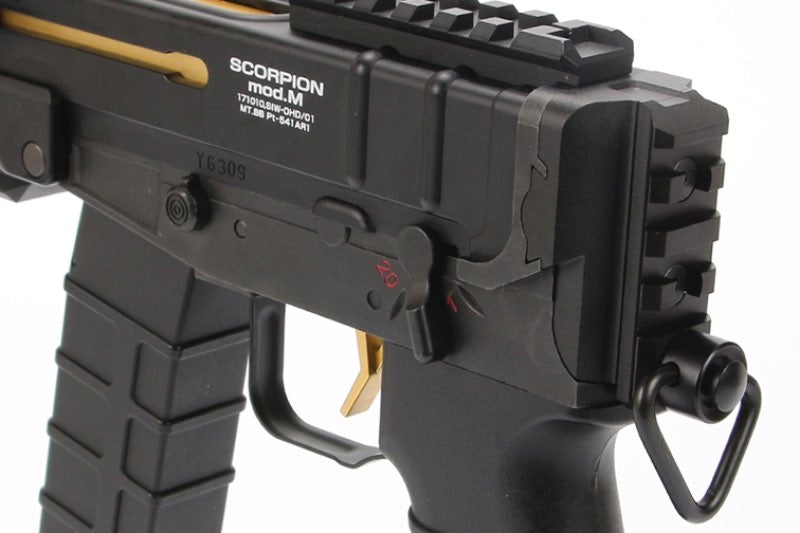 First Factory Picatinny Rear Stock Base for Marui Scorpion MOD.M / MOD.D / VZ.61 AEG