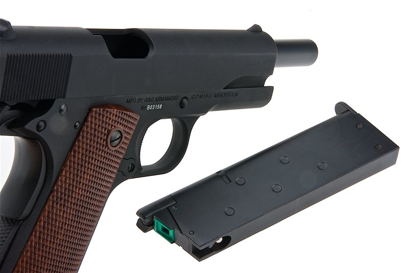 Pistola Airsoft Green Gas Blowback G&g Modelo Gpm1911