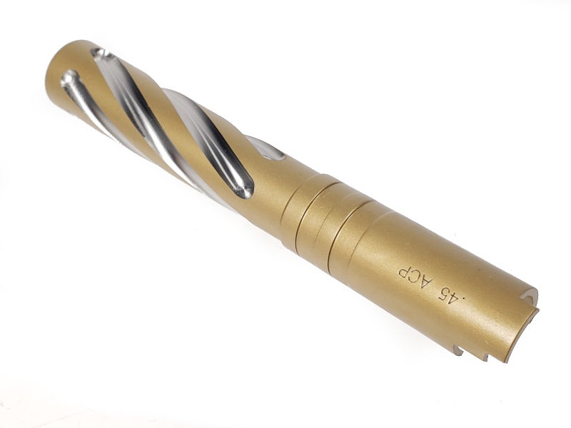 5KU 5" Stainless Outer Barrel For Marui Hi-Capa 5.1 GBB (Tornado Style/ Gold)