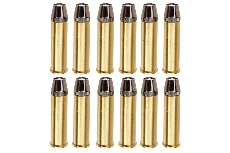 Gun Heaven Full Metal Brass Shells for WinGun / Dan Wesson 6mm Series Airsoft Co2 Revolvers (12pcs)