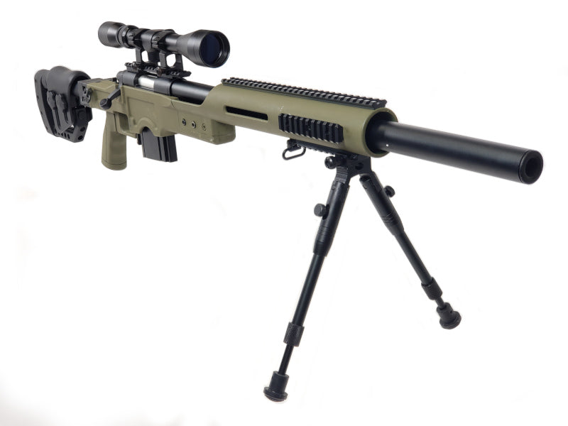 Well MB4411D With Scope And Bipod Airsoft Sniper Black