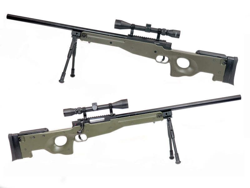 L96 : Airsoft sniper L96 OD (MB01C) + scope and bipod - OD