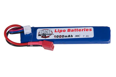 G&P 7.4V 1000mAh 30C Li-Po Battery (T-Plug)