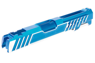 Gunsmith Bros Design Super Light Single Slide for Marui Hi-Capa GBB (Blue/ Silver)