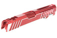 Gunsmith Bros Design Super Light Single Slide for Marui Hi-Capa GBB (Red/ Silver)