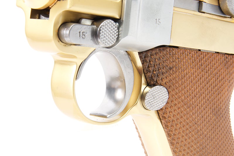 WE Luger P08 6" GBB Pistol (Gold)