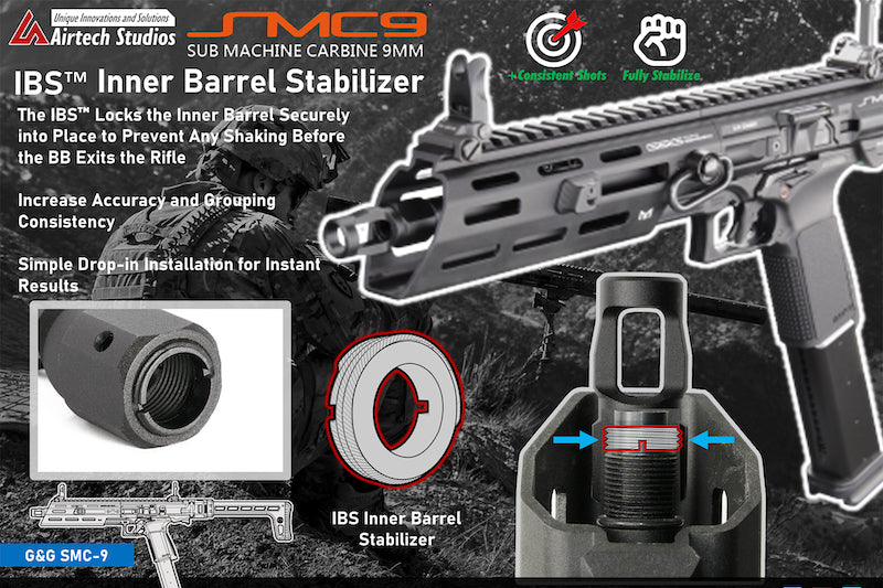 Airtech Studios IBS Inner Barrel Stabilizer for G&G SMC-9