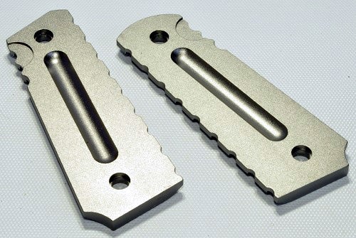 Army Force Aluminum Grip Cover for 1911 GBB Pistol (Grey)