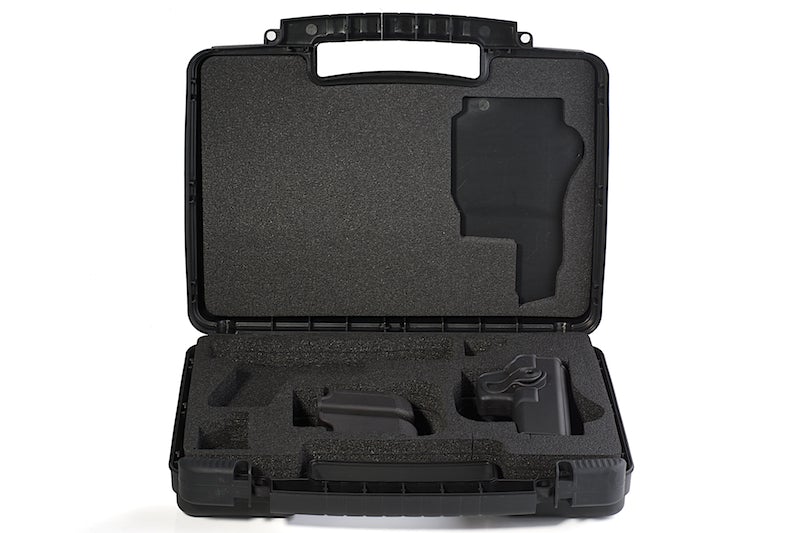 IMI Defense Plastic Pistol Case Large Size w/ Plastic Holster LVL1/LVL2, Magazine pouch & Safety Flag