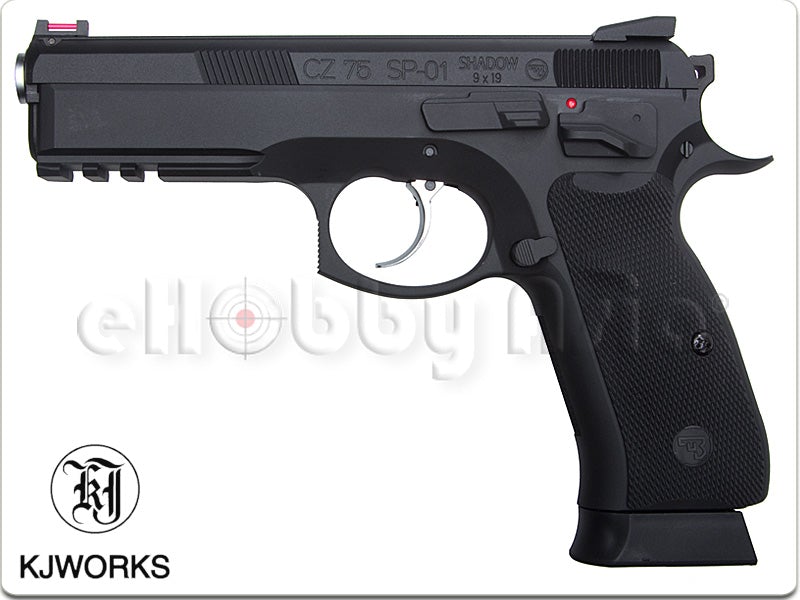 KJ Works CZ-75 SP-01 Shadow GBB Pistol (ASG, CO2 Black)