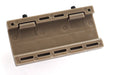 Custom Gun Rails (CGR) Aluminum Rail Cover (2ND Ranger Battalion Scroll, Large Laser Engraved Aluminum/ FDE Retainer)