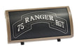 Custom Gun Rails (CGR) Aluminum Rail Cover (75 Ranger Regiment Scroll, Large Laser Engraved Aluminum/ FDE Retainer)
