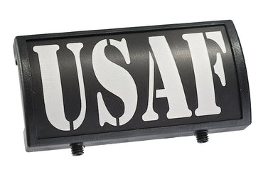 Custom Gun Rails (CGR) Aluminum Rail Cover (USAF, Large Laser Engraved Aluminum/ BK Retainer)