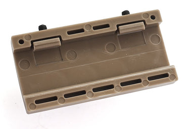 Custom Gun Rails (CGR) Aluminum Rail Cover (USAF, Large Laser Engraved Aluminum/ FDE Retainer)