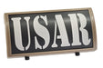 Custom Gun Rails (CGR) Aluminum Rail Cover (USAR, Large Laser Engraved Aluminum/ FDE Retainer)
