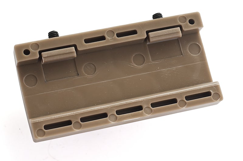 Custom Gun Rails (CGR) Aluminum Rail Cover (USMC, Large Laser Engraved Aluminum/ FDE Retainer)