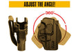 Laylax (Battle Style) CQC Holster Left Handed for Marui/ Umarex GSeries GBB (Tan)