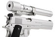 Mafioso Airsoft AMT Long Slide Kit with Parts & Laser Set for Marui 1911 Series GBB (Silver)
