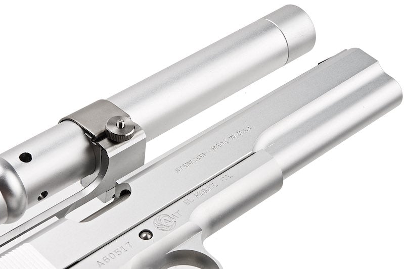 Mafioso Airsoft AMT Long Slide Kit with Parts & Laser Set for Marui 1911 Series GBB (Silver)