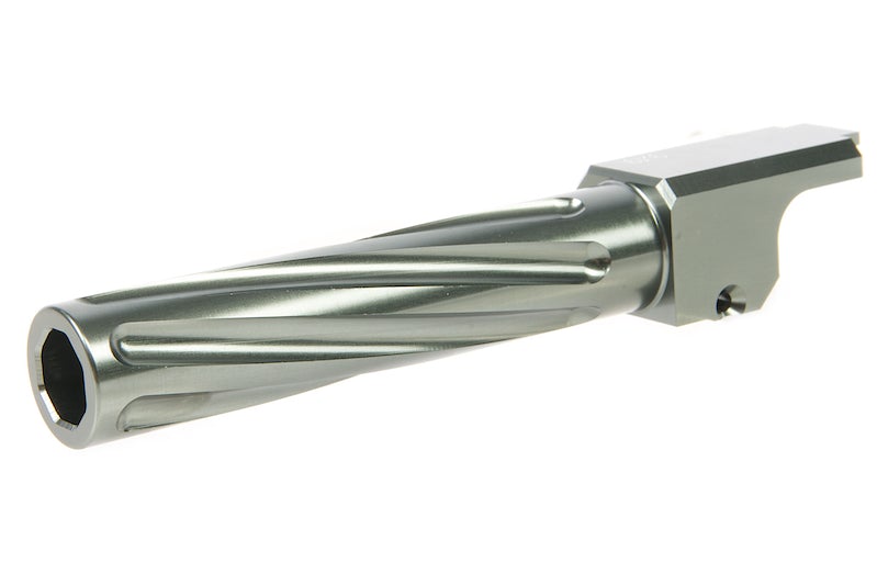 Nine Ball Aluminum Non-Recoiling 'Fixed' Outer Barrel for Marui Model 19 Gen 3 GBB (Gun Metal)