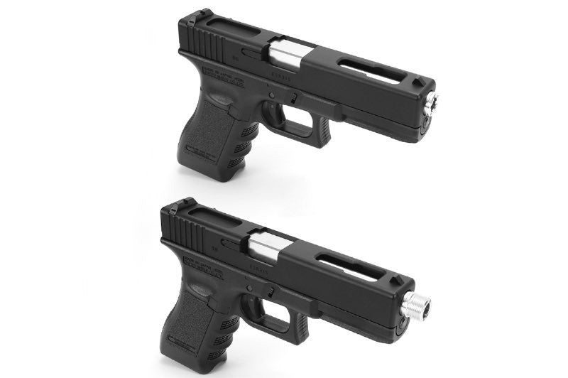 Nine Ball Non-Recoil 2 Way Outer Barrel w/ 14mm CCW Adapter for Marui G17 Gen 3 /G22 /G18C GBB (SV)