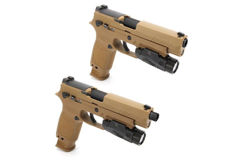 Nine Ball Non-Recoil 2 Way Outer Barrel w/ 14mm CCW Adapter for SIG AIR P320 M17 GBB (Silver)
