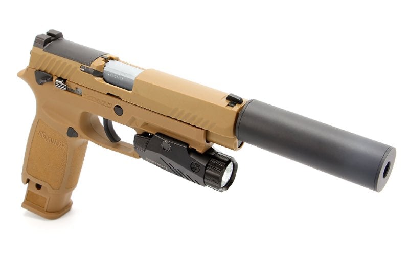 Nine Ball Non-Recoil 2 Way Outer Barrel w/ 14mm CCW Adapter for SIG AIR P320 M17 GBB (Silver)