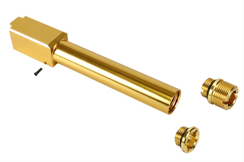 Nine Ball Non-Recoil 2 Way Outer Barrel w/ Adapter for Umarex (VFC) G17 Gen 4 Airsoft GBB (Gold)