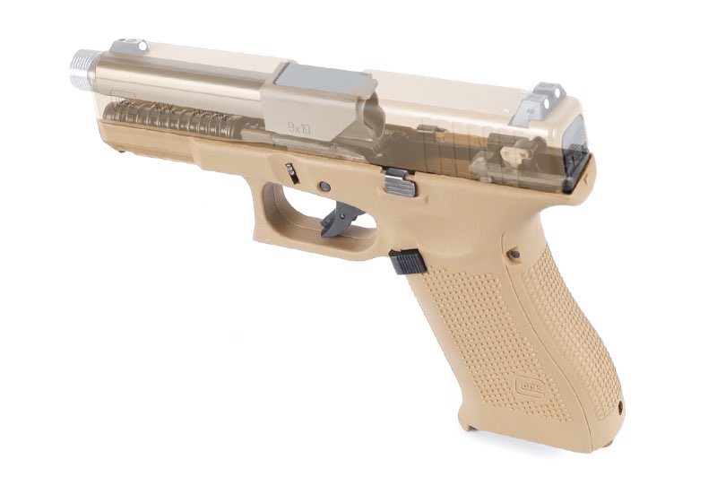 Nine Ball Non-Recoil 2 Way Outer Barrel w/ 14mm CCW Adapter for Umarex (VFC) 19X Airsoft GBB (Gold)