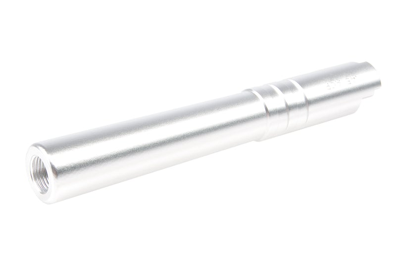 Airsoft Masterpiece .45 Threaded Aluminum Outer Barrel for Marui Hi-Capa 5.1 GBB Pistol (Silver)