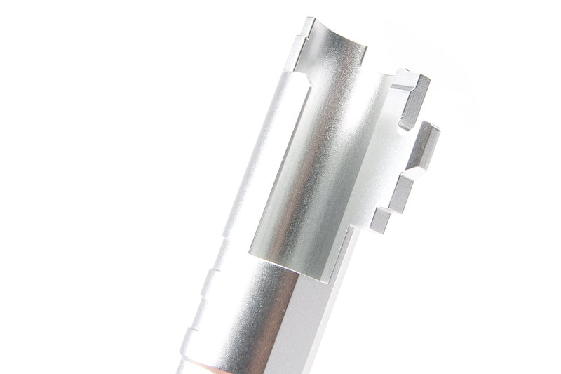 Airsoft Masterpiece .45 Threaded Aluminum Outer Barrel for Marui Hi-Capa 5.1 GBB Pistol (Silver)