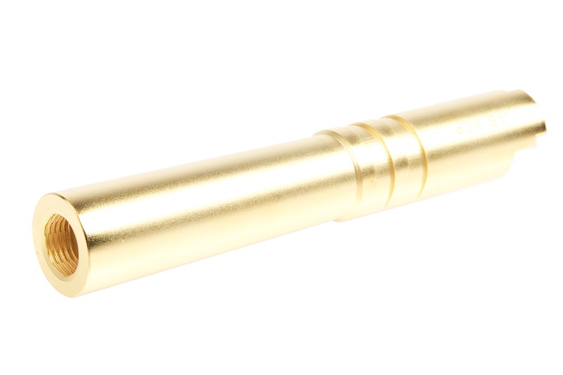 Airsoft Masterpiece .45 ACP Stainless Steel Threaded Outer Barrel for Marui Hi-Capa 4.3 GBB (Gold)