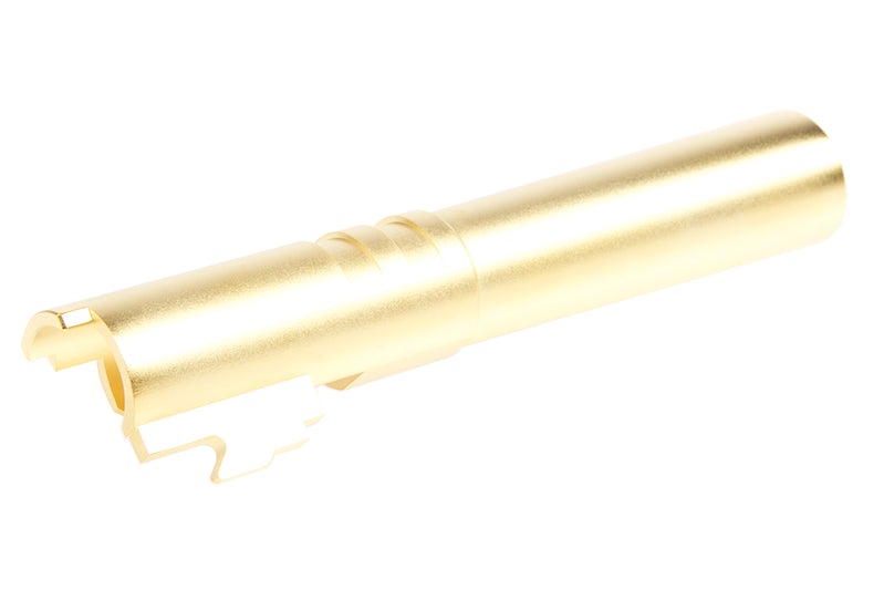 Airsoft Masterpiece .45 ACP Stainless Steel Threaded Outer Barrel for Marui Hi-Capa 4.3 GBB (Gold)