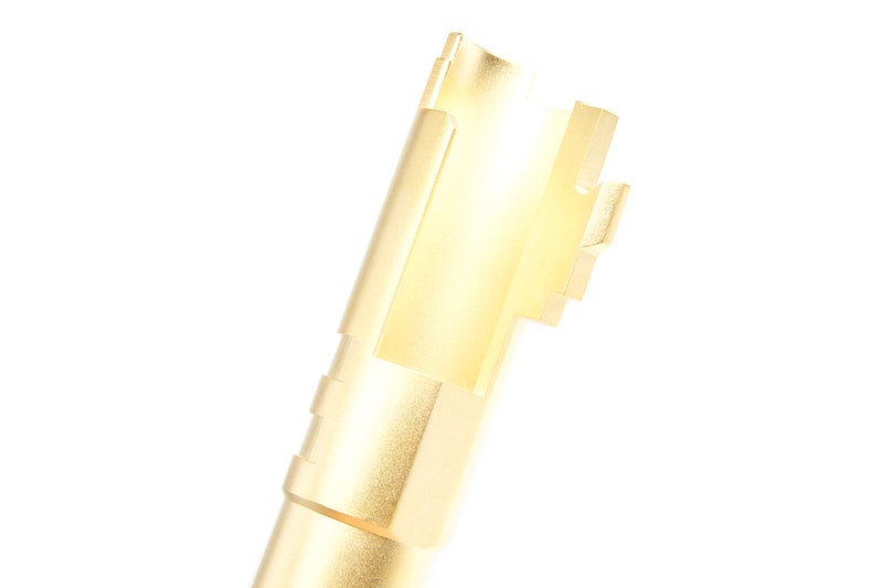 Airsoft Masterpiece .45 ACP Stainless Steel Threaded Outer Barrel for Marui Hi-Capa 4.3 GBB (Gold)