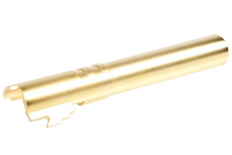 Airsoft Masterpiece .45 ACP Stainless Steel Threaded Outer Barrel for Marui Hi-Capa 5.1 GBB (Gold)