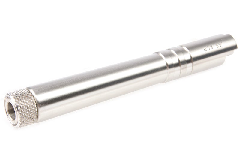 Airsoft Masterpiece Steel Fix Outer Barrel w/ Threads for Marui Hi-Capa 5.1 GBB (Silver)