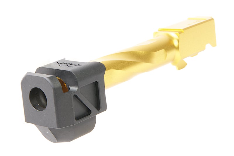 RGW PMM Glock Compensator Barrel Set (Short) for VFC (Umarex) G45 Gen 5 GBB (Gold)