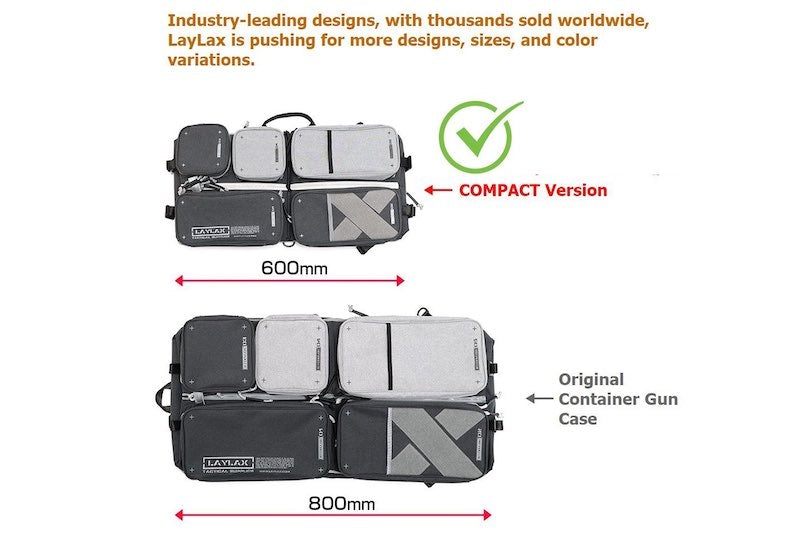 Satellite Container Gun Case Compact (600mm X 300mm X 75mm/ Python Black)