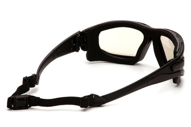 Pyramex I-Force Slim Safety Goggle Indoor/Outdoor Mirror Dual Anti-Fog Lens with Black Temples/Strap