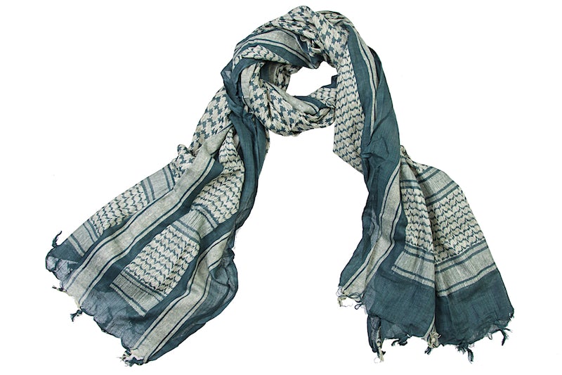 SilverBack Cotton Arab Shemagh Scarf XXL (Foliage green & Tan)