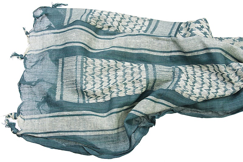 SilverBack Cotton Arab Shemagh Scarf XXL (Foliage green & Tan)