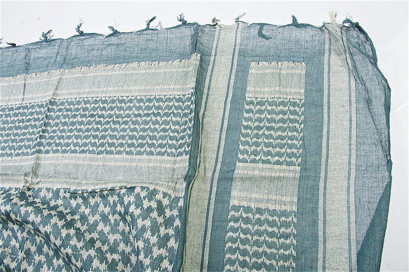 SilverBack Cotton Arab Shemagh Scarf XXL (Foliage green & Tan)
